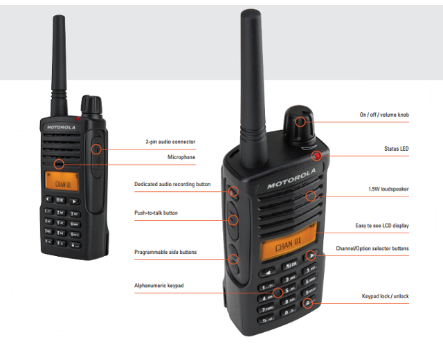 Motorola Xt660d Pmr446 Digital Portable Radio Red0006bdsaa Lynn Communications
