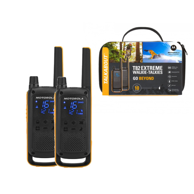 talkie-walkie motorola talkabout t82 Extreme quad 20km pmr battery earpiece  Twin Pack cost-effective Two-Way Radio Walkie Talkie
